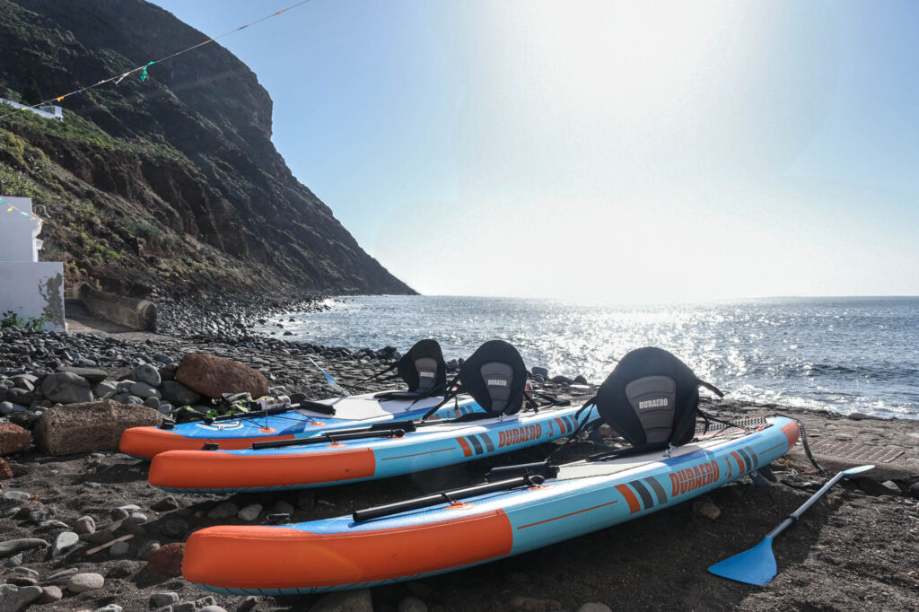 3 convertible Paddle boards ready for a full day exploration in Tenerife
